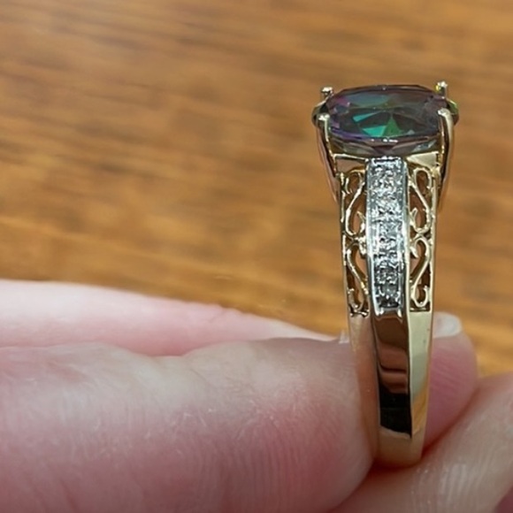 Mystic topaz ring - Picture 4 of 9